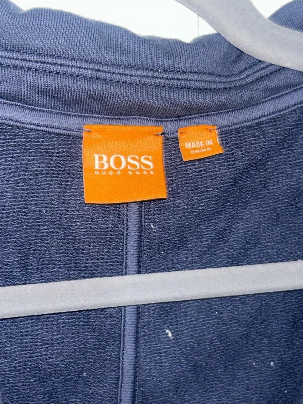 Boss Navy Knit Jacket with Orange Label